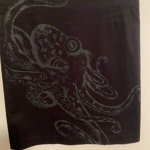 Black and Blue Chic Octopus Print Mini Skirt, NWOT, SIZE 6. Folly and Foible